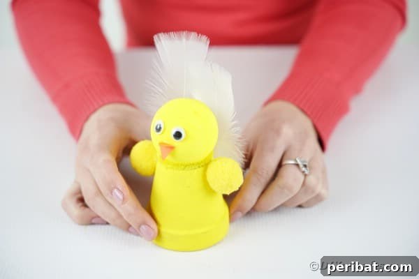 Adding feather to chicken