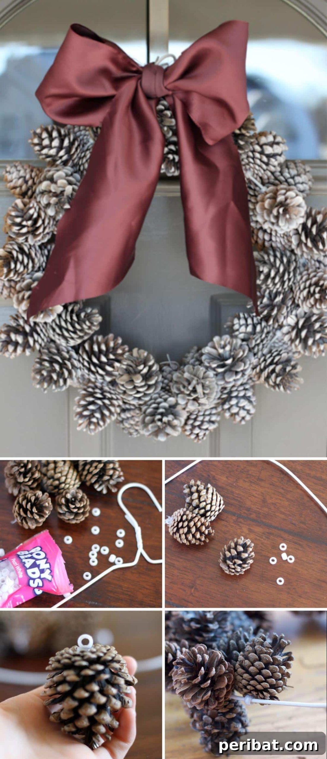 From Forest to Festive: Creative Pinecone Holiday Decor 6 Pinecone Wreath