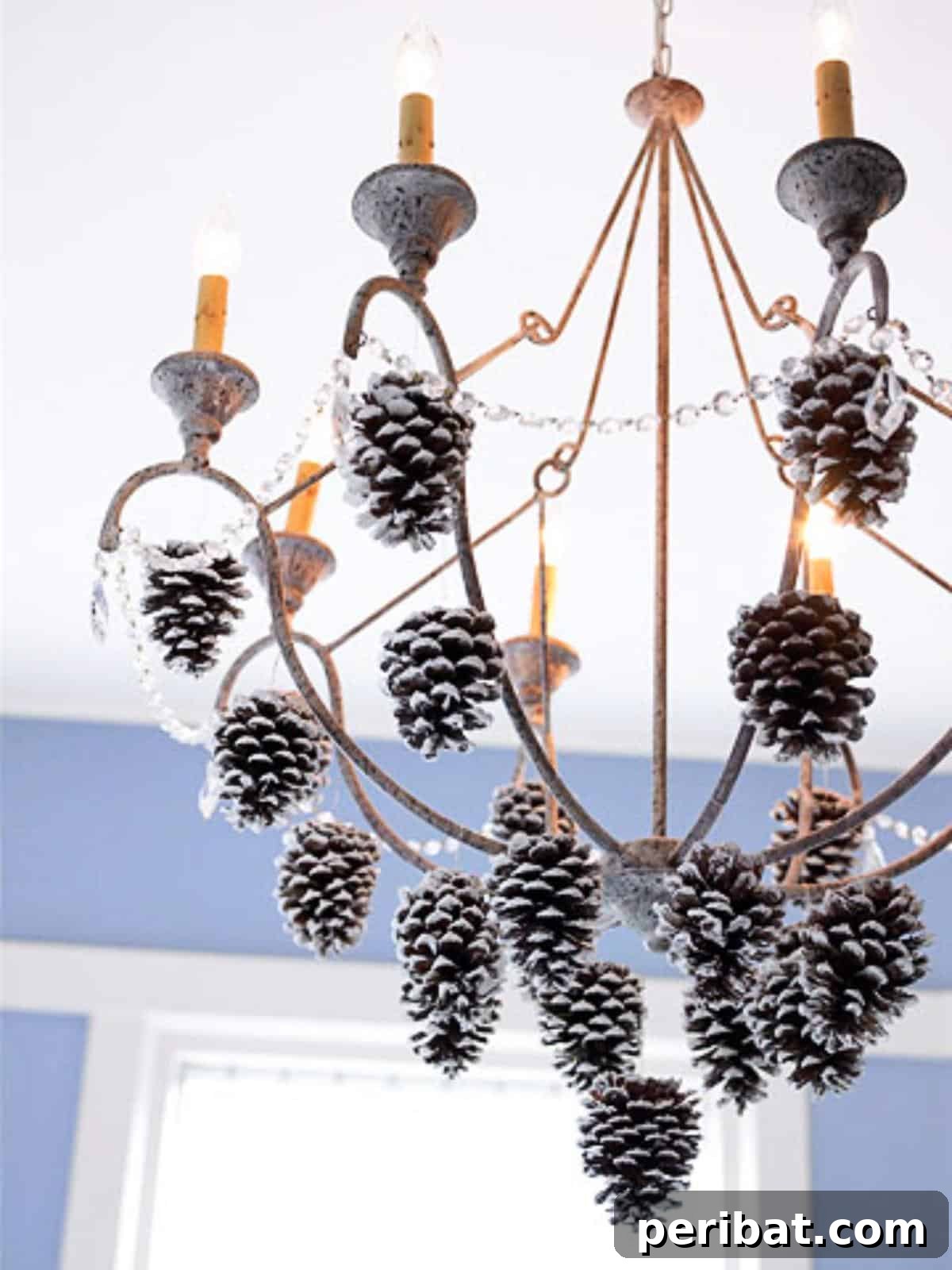 From Forest to Festive: Creative Pinecone Holiday Decor 7 Pinecone Chandelier