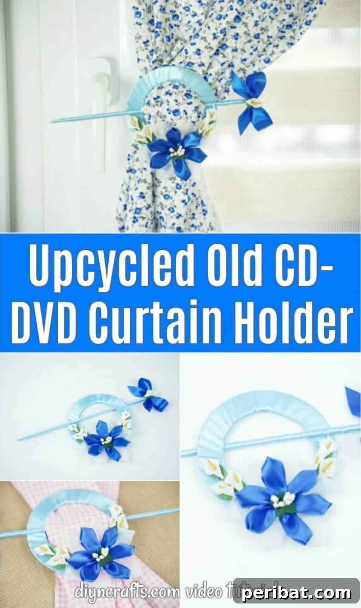 Shimmering Disc Curtain Tie-Backs 2 CD Curtain holder collage
