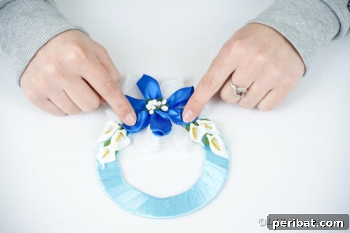 Shimmering Disc Curtain Tie-Backs 17 Gluing flower on cd
