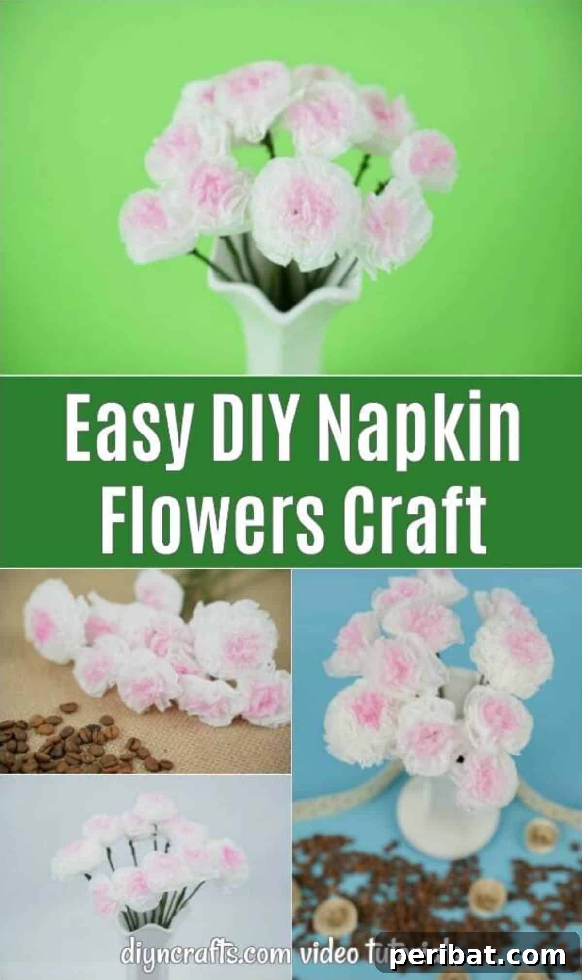 Craft Vibrant Tissue Blooms Video Tutorial 2 Tissue paper flowers collage showcasing various colors and arrangements