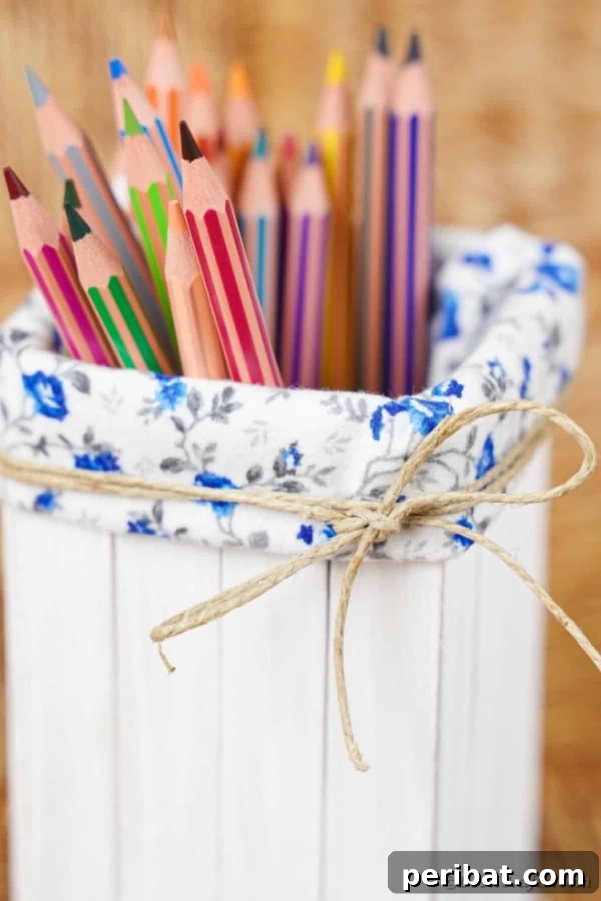 Craft Your Own Milk Carton Organizer Tutorial 15 Pencils in a craft stick organizer