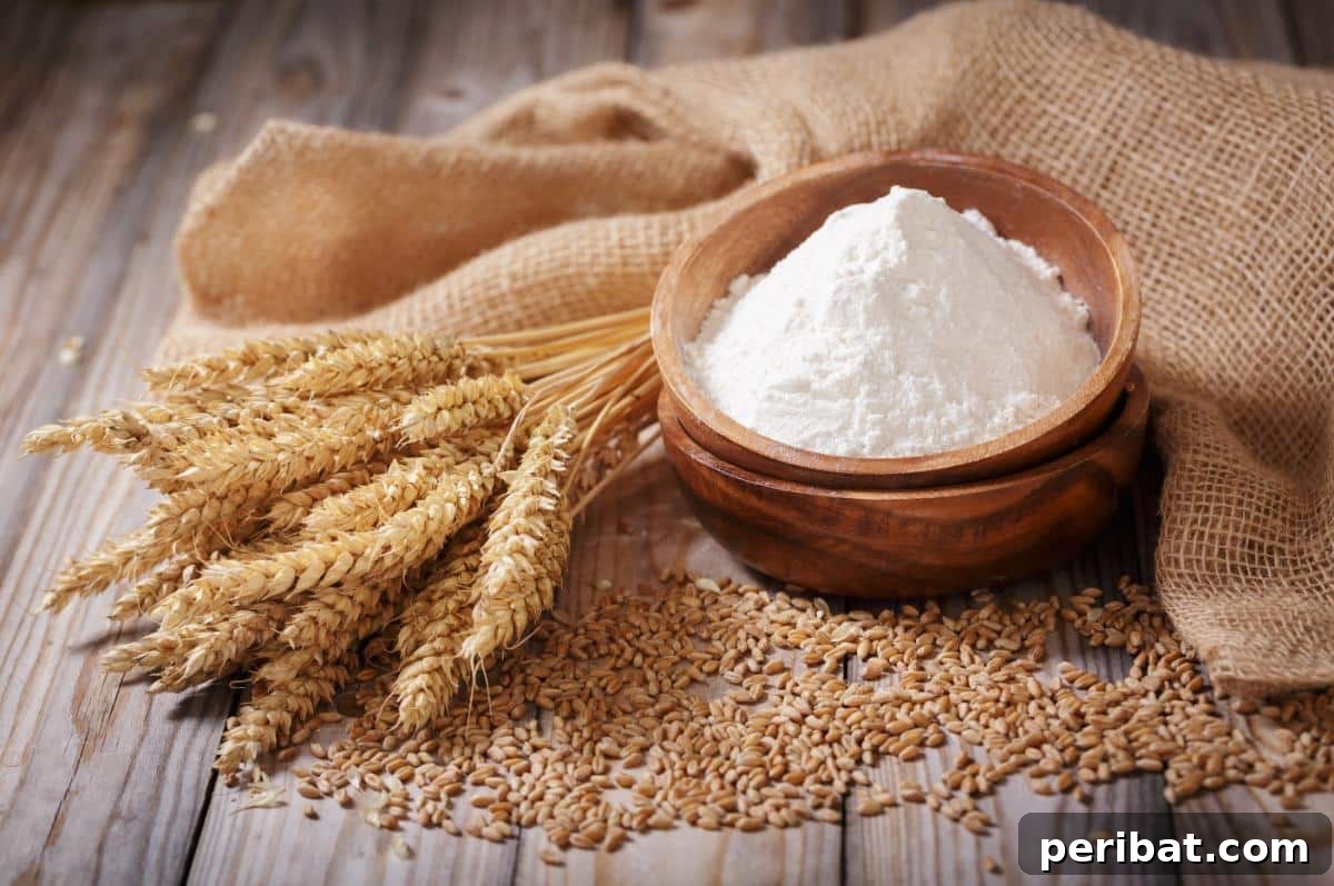 A bowl of flour, illustrating an often-overlooked pantry staple that benefits significantly from freezer storage.