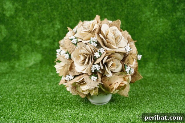 Old book page ball decoration resting on green grass outdoors