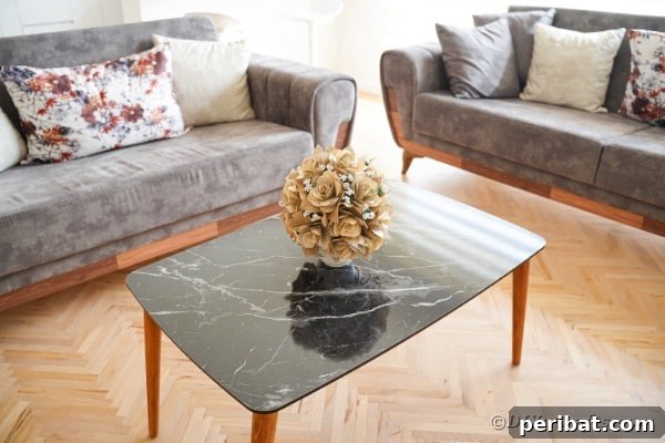 Paper rose flower bouquet on a light coffee table, bringing natural tones indoors