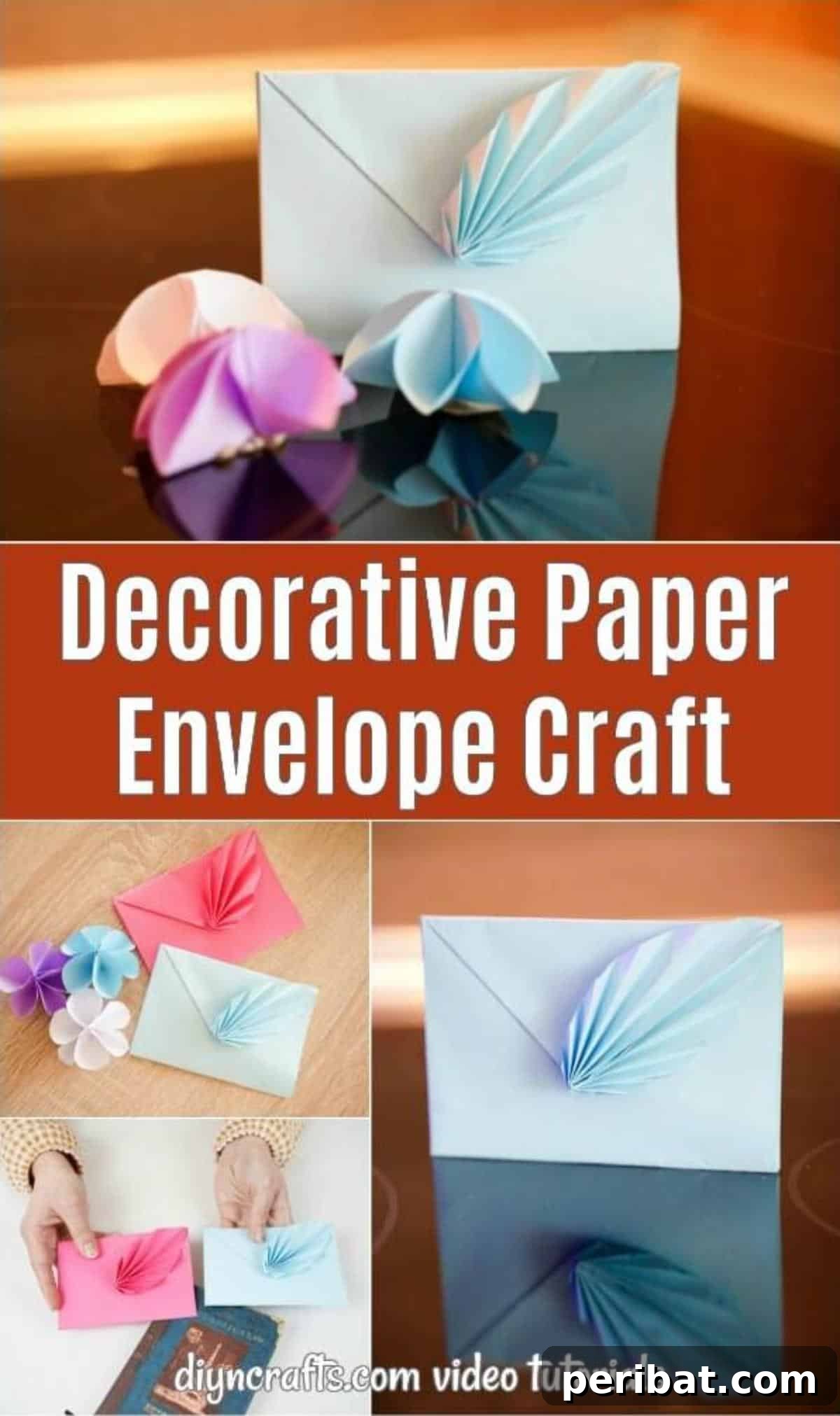 Elegant Origami Envelopes: A DIY Paper Craft Video Tutorial 2 Origami paper envelope collage