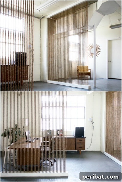 Rope Chic: Stylish Projects for a Beautiful Life 11 DIY Rope Wall Room Divider for Small Spaces