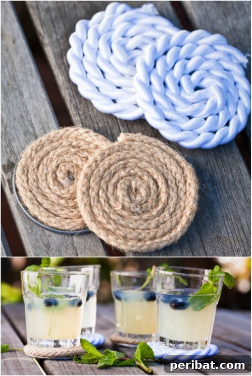 Rope Chic: Stylish Projects for a Beautiful Life 12 Easy DIY Nautical Rope Coasters