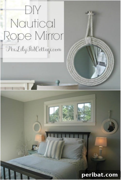 Rope Chic: Stylish Projects for a Beautiful Life 13 DIY Nautical Rope Mirror Frame