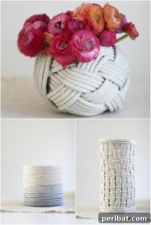 Rope Chic: Stylish Projects for a Beautiful Life 14 DIY Rope Wrapped Vases