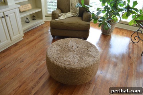 Rope Chic: Stylish Projects for a Beautiful Life 16 DIY Rope Wrapped Tire Ottoman