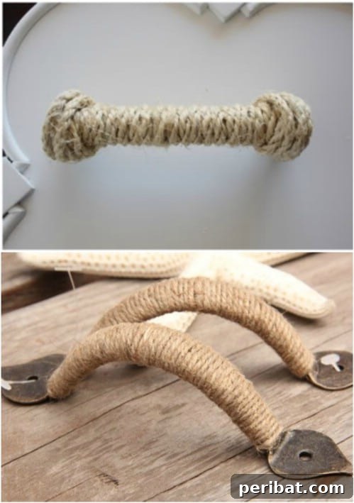 Rope Chic: Stylish Projects for a Beautiful Life 19 DIY Rope Wrapped Drawer Handles