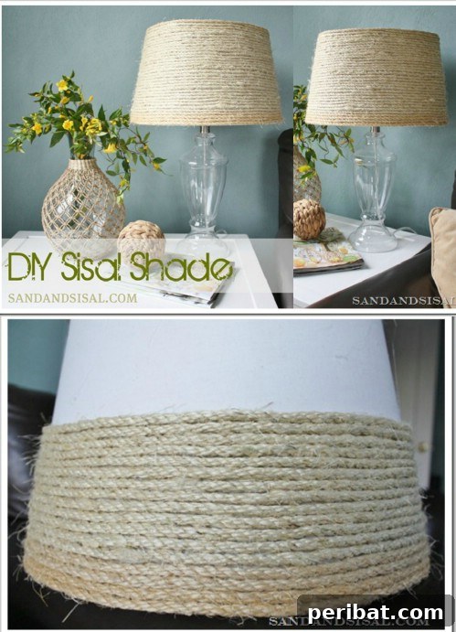 Rope Chic: Stylish Projects for a Beautiful Life 7 Rope Wrapped Lampshade DIY