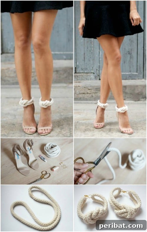 Rope Chic: Stylish Projects for a Beautiful Life 10 DIY Knotted Rope Heel Straps for Shoes