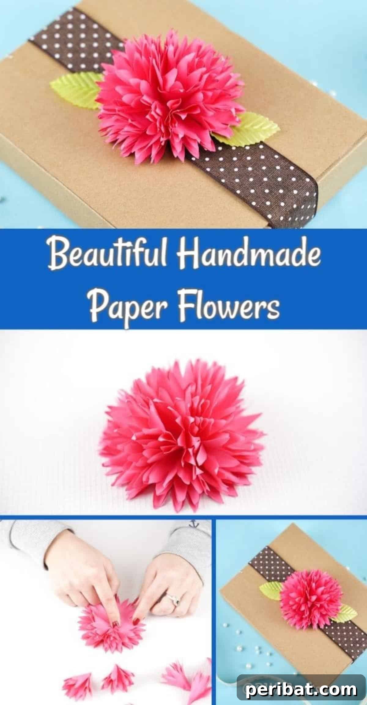 Paper flowers collage