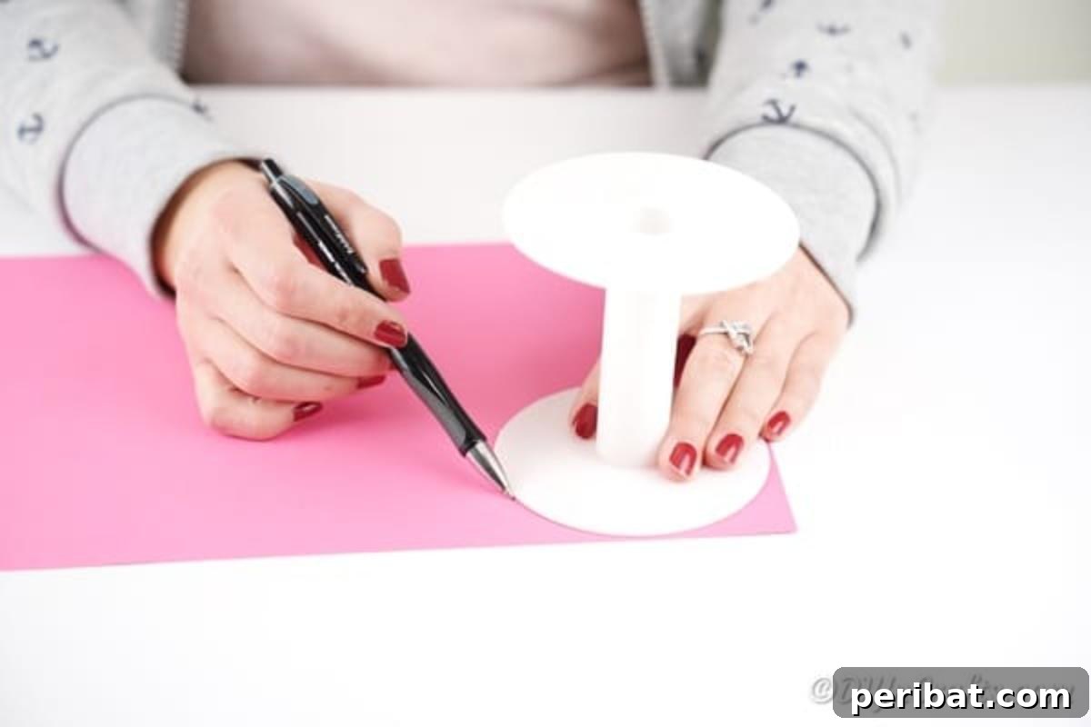 Tracing circles onto paper