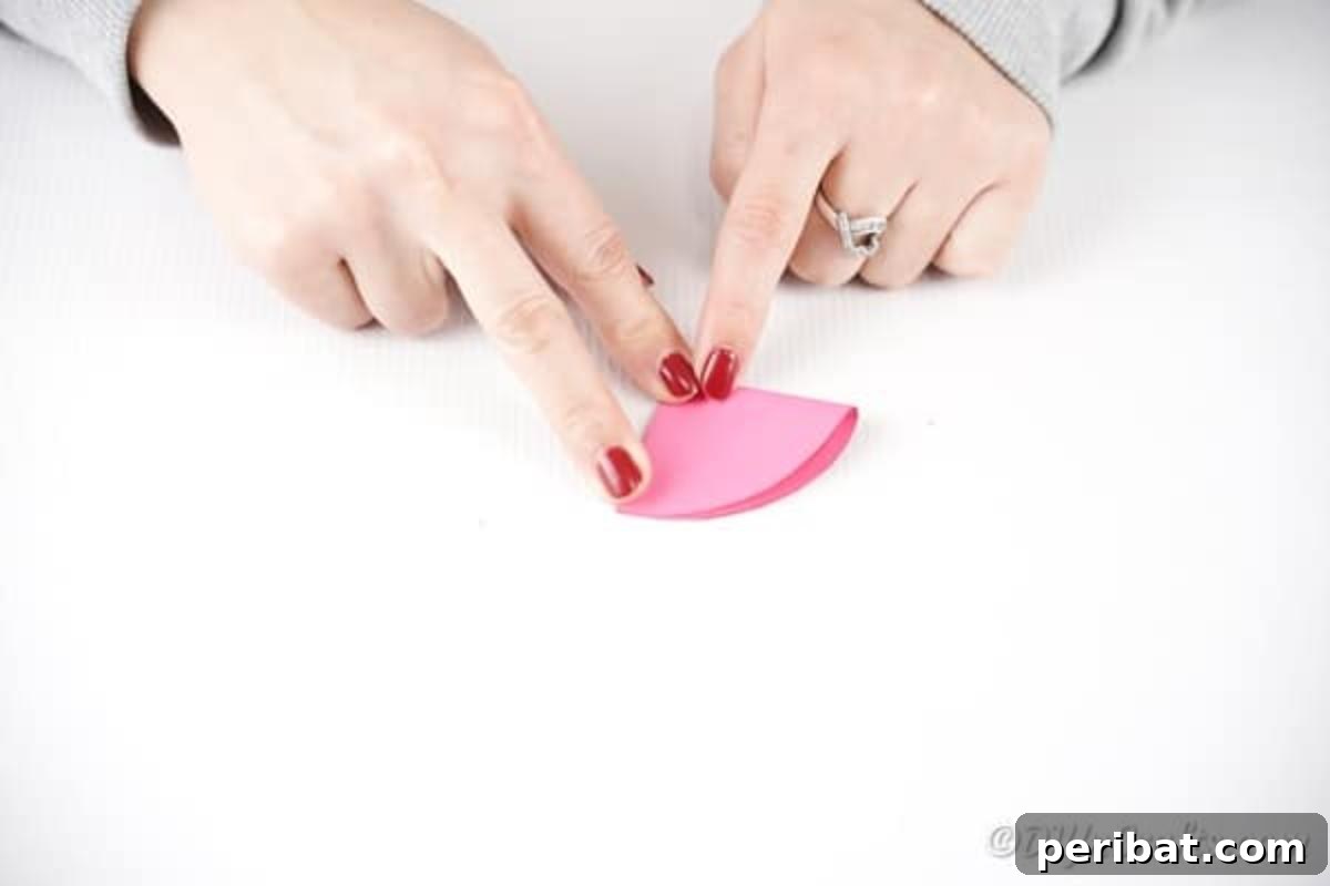 Folding paper circle 