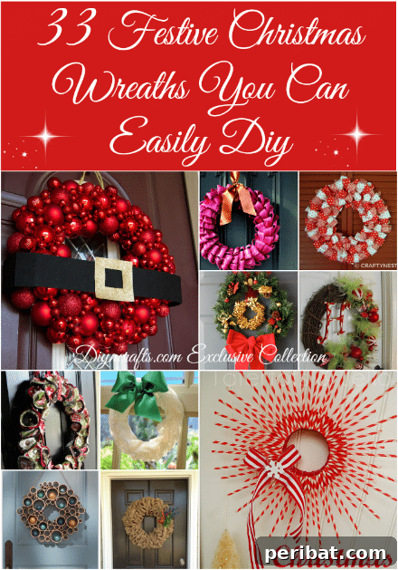33 Festive Christmas Wreaths: Surprisingly Simple DIY Projects 2 Festive Christmas Wreaths for DIY Home Decor
