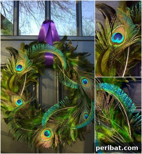 33 Festive Christmas Wreaths: Surprisingly Simple DIY Projects 14 Luxury Feather Christmas Wreath DIY