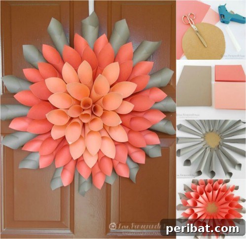 33 Festive Christmas Wreaths: Surprisingly Simple DIY Projects 17 Handmade Paper Dahlia Christmas Wreath