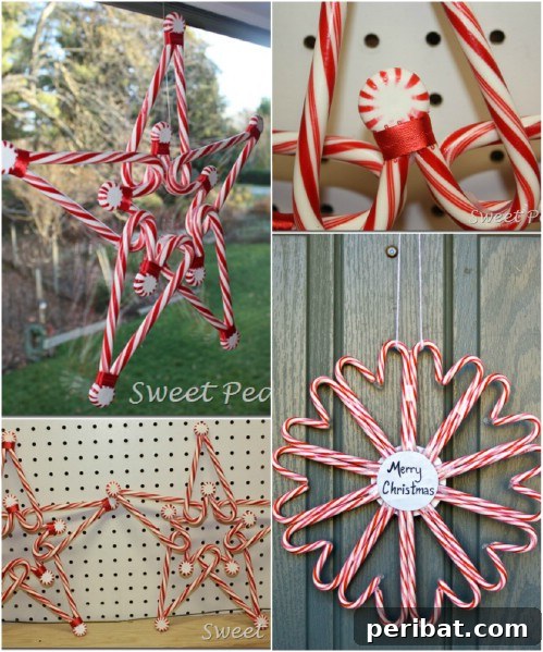 33 Festive Christmas Wreaths: Surprisingly Simple DIY Projects 3 DIY Candy Cane Christmas Wreath Decor