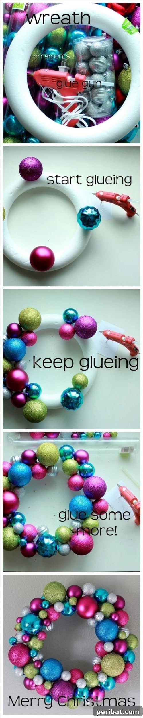 33 Festive Christmas Wreaths: Surprisingly Simple DIY Projects 24 Simple Ball Ornament Christmas Wreath