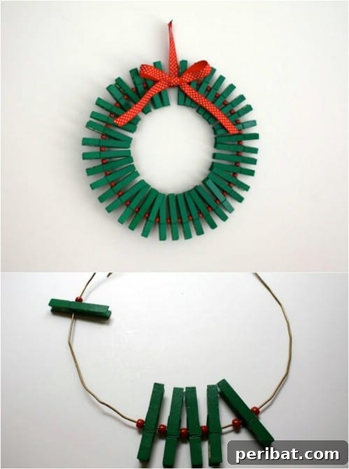 33 Festive Christmas Wreaths: Surprisingly Simple DIY Projects 27 Creative Clothespin Christmas Wreath