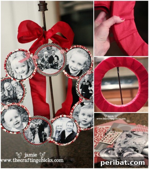 33 Festive Christmas Wreaths: Surprisingly Simple DIY Projects 10 Personalized Photo Memory Christmas Wreath