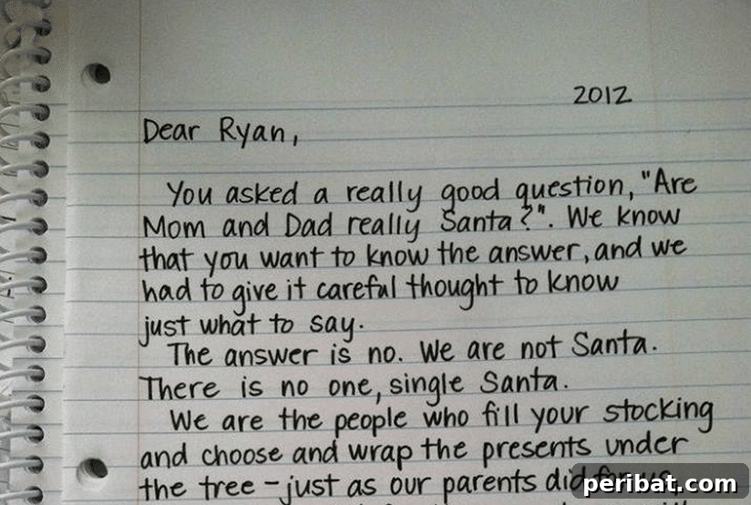 Child questioning Santa's existence with a thoughtful expression