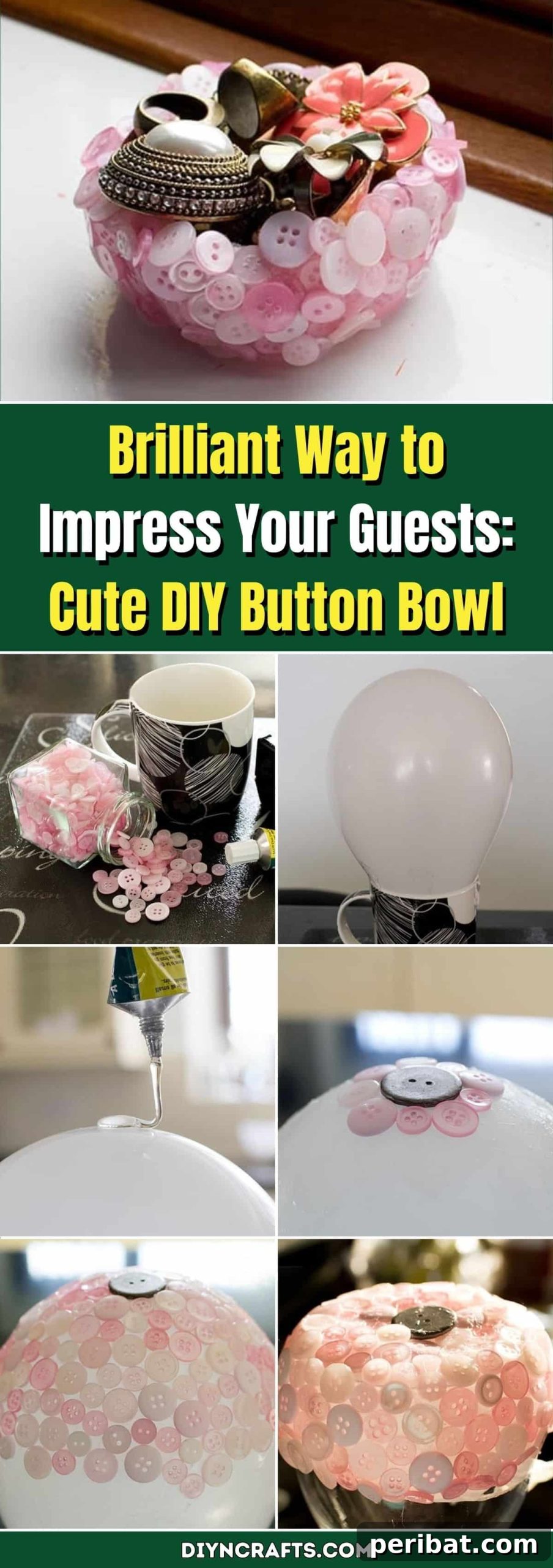 Adorable Button Bowls: DIY Decor to Delight Guests 2 Craft a dazzling DIY button bowl for unique home decor or storage, perfect for repurposing old buttons.