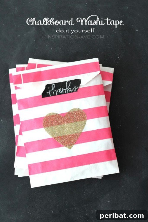 Chalkboard washi tape for gifts
