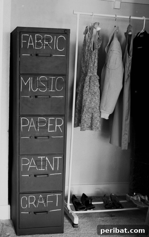 Give your filing cabinet a makeover.
