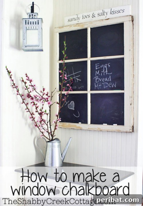 Chalkboard window.