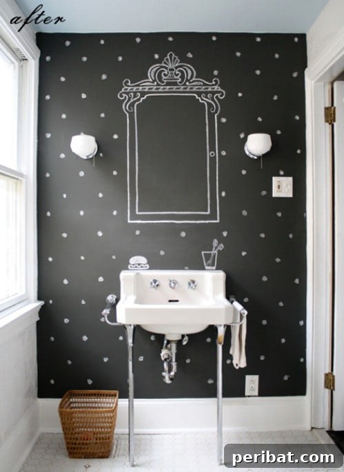 Chalk your walls as a substitute for wallpaper.