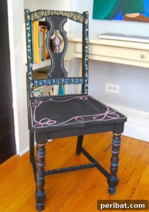 Decorate a chair.