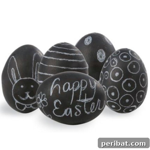 Easter chalk eggs.
