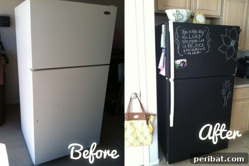 Turn your fridge into a chalkboard.