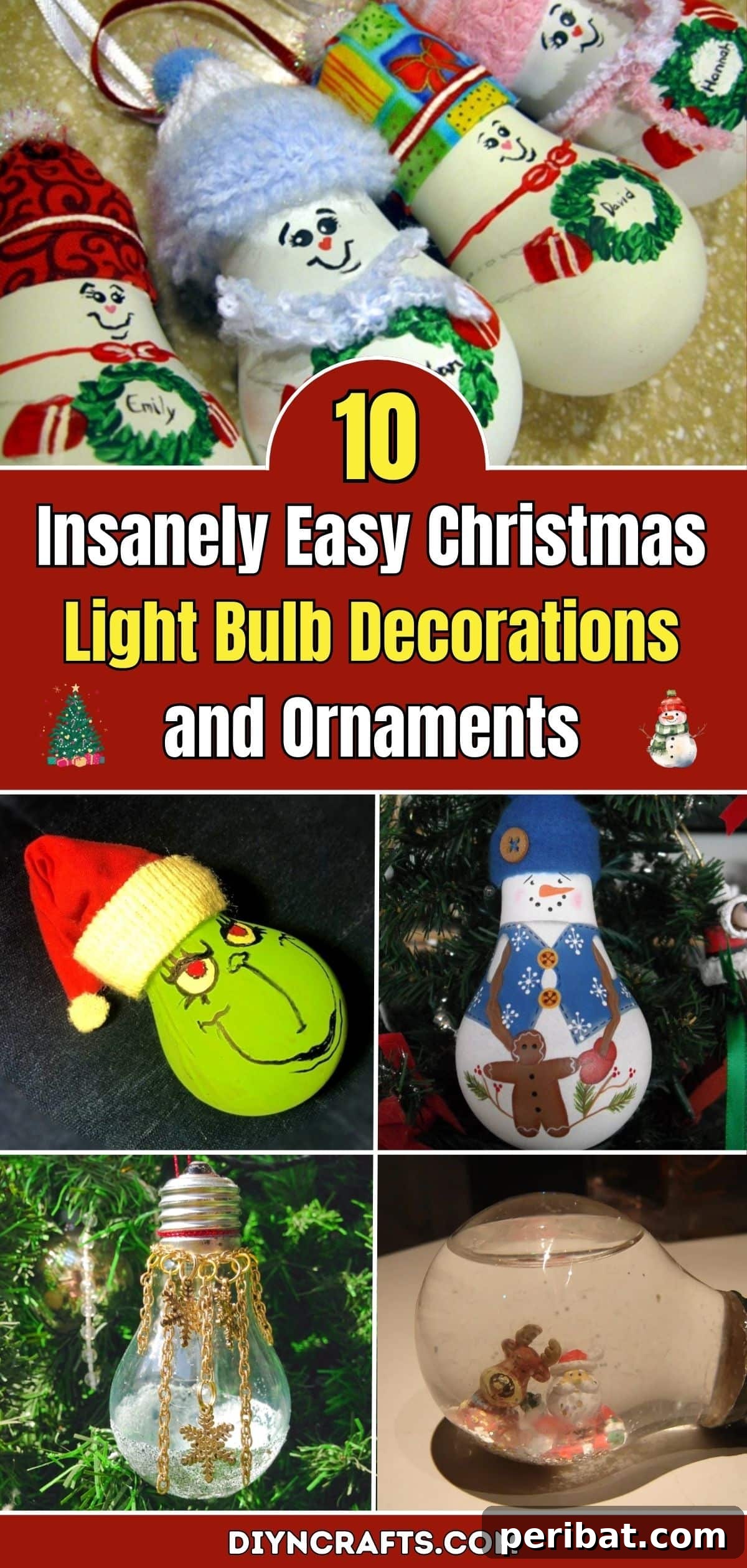 Creative Ways to Repurpose Old Light Bulbs into Stunning Christmas Ornaments