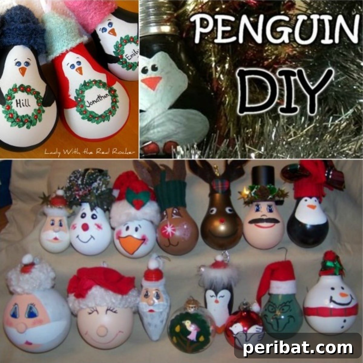 Fantastic DIY Light-Bulb Christmas Ornaments
