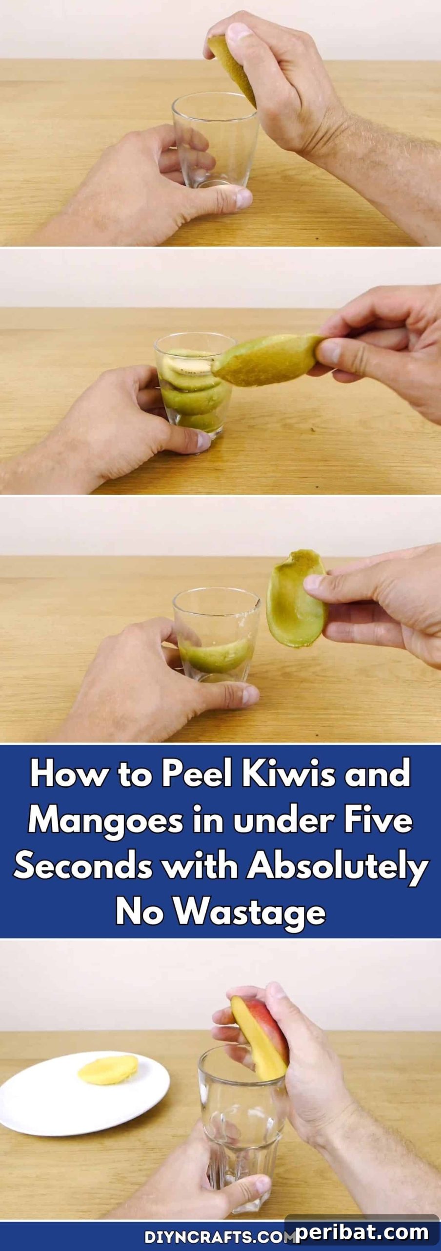 The 5-Second Zero-Waste Kiwi & Mango Peel Hack 2 How to Peel Kiwis and Mangoes in under Five Seconds with Absolutely No Wastage - featured image