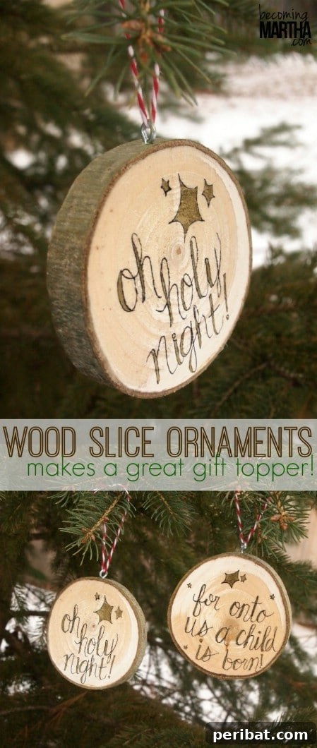 100 Awesome DIY Christmas Gifts People Will Rave About 65 Wood Slice Ornaments
