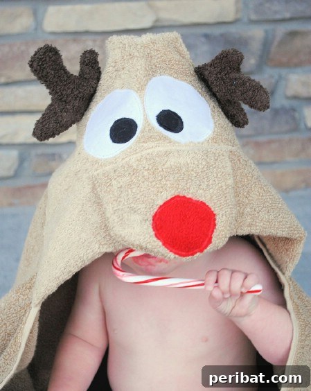 100 Awesome DIY Christmas Gifts People Will Rave About 68 Rudolph Hooded Towel