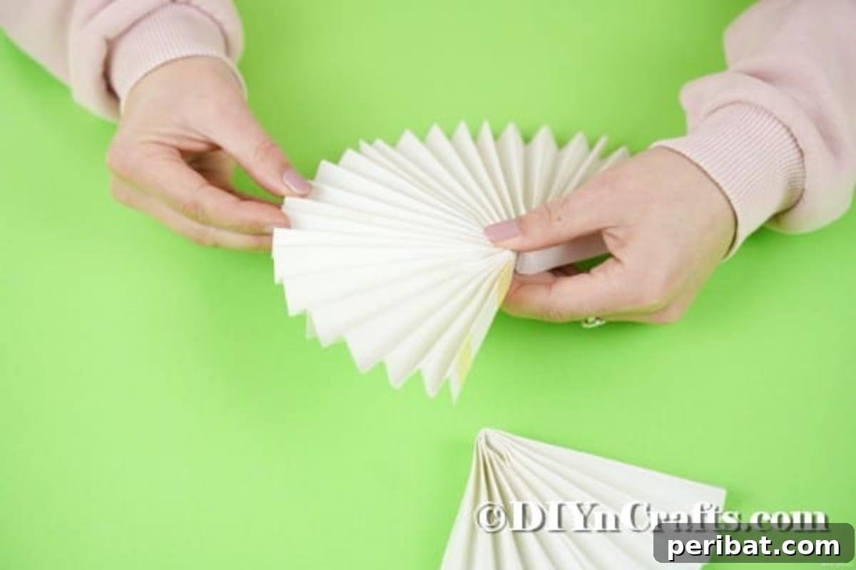 Gluing the fan together
