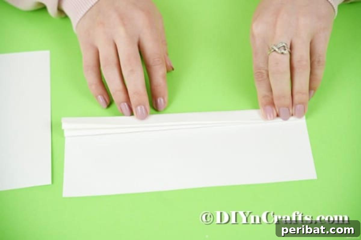 Folding paper accordion style