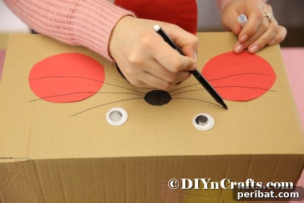 Hoppy Easter Box Ball Toss 30 Drawing bunny nose