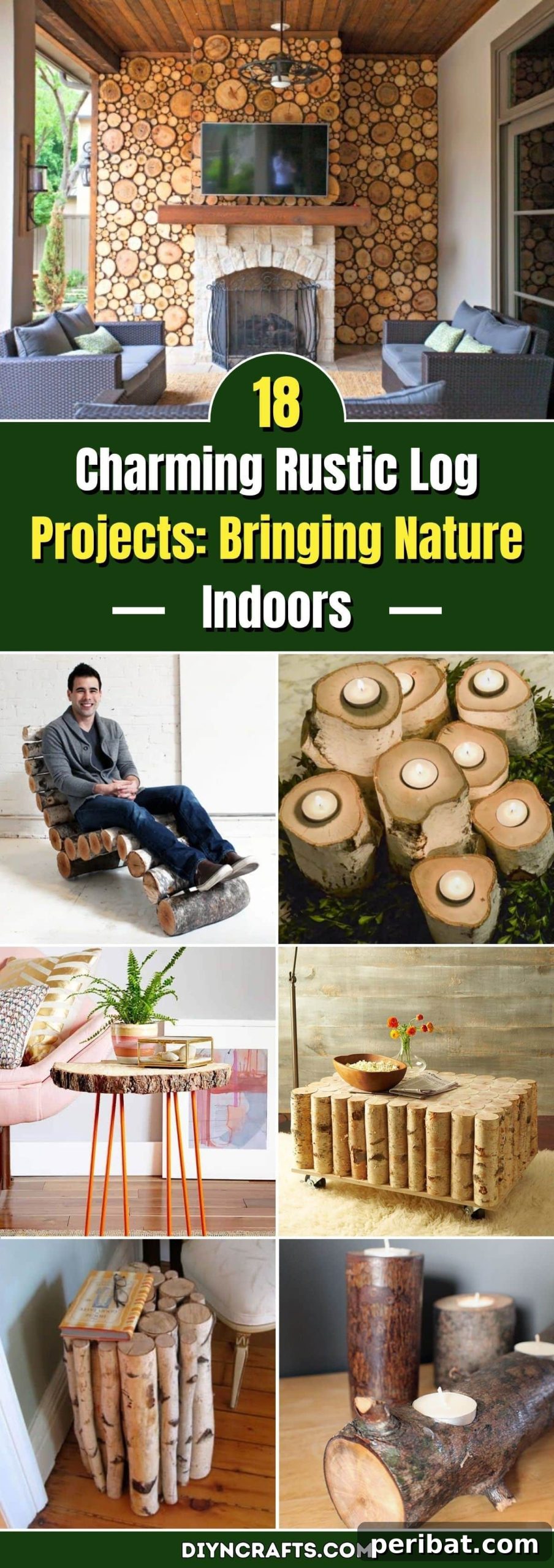 Woodland Wonders: DIY Log Crafts for a Nature-Inspired Interior 2 18 Charming Rustic Log Projects: Bringing Nature Indoors