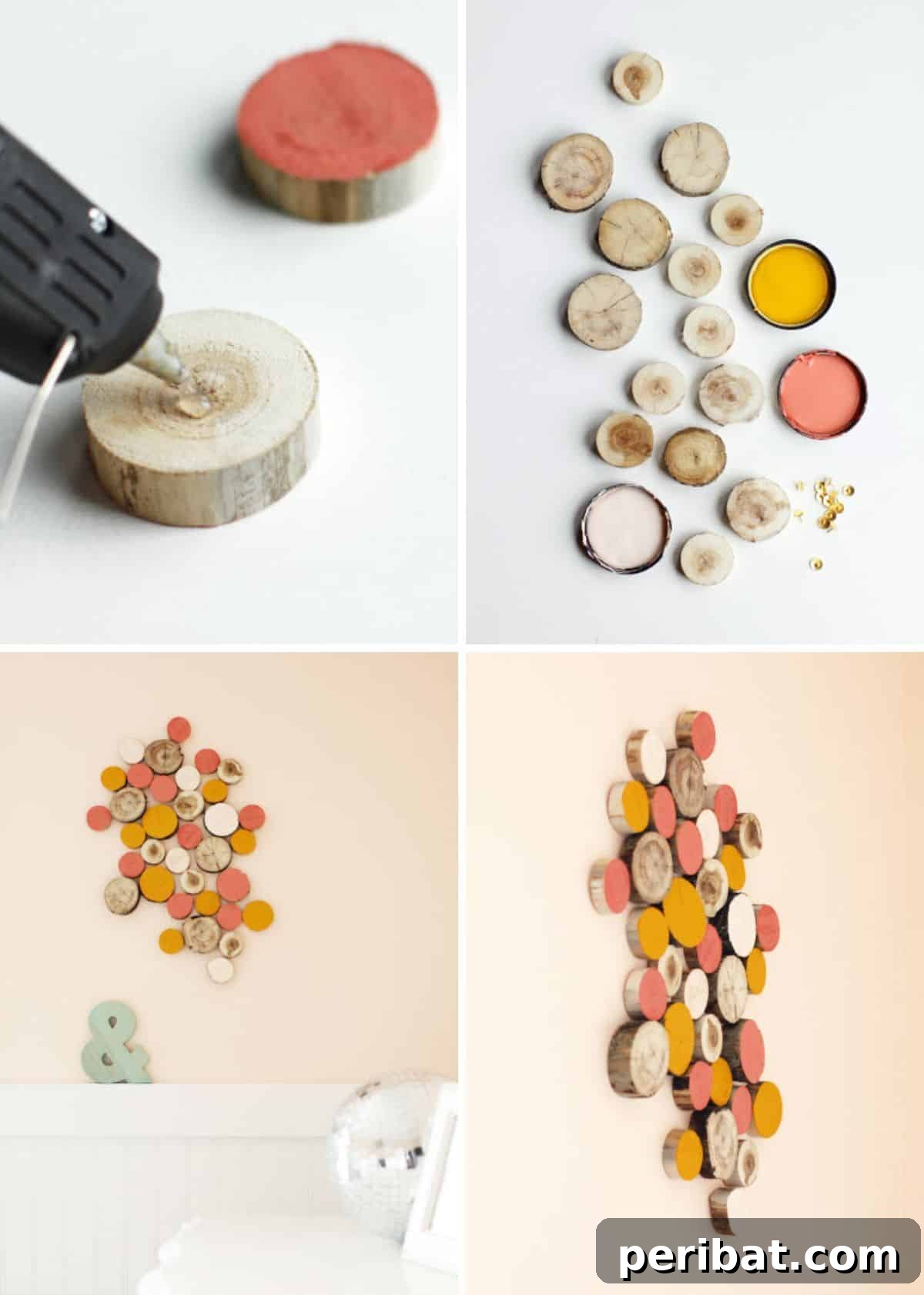 Woodland Wonders: DIY Log Crafts for a Nature-Inspired Interior 4 Wall Art