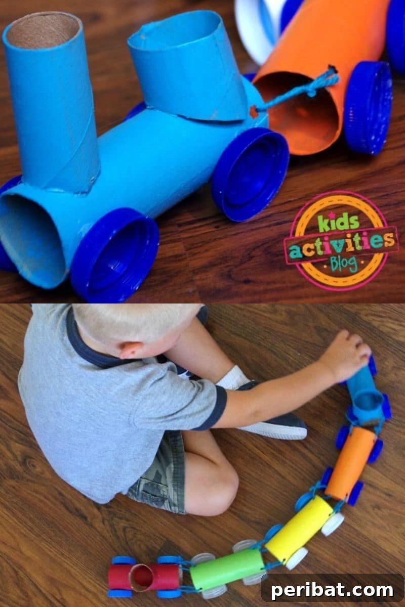 Creative Cardboard Roll Projects Kids Will Adore 11 Colorful paper roll train craft, ideal for train-loving kids and imaginative play.