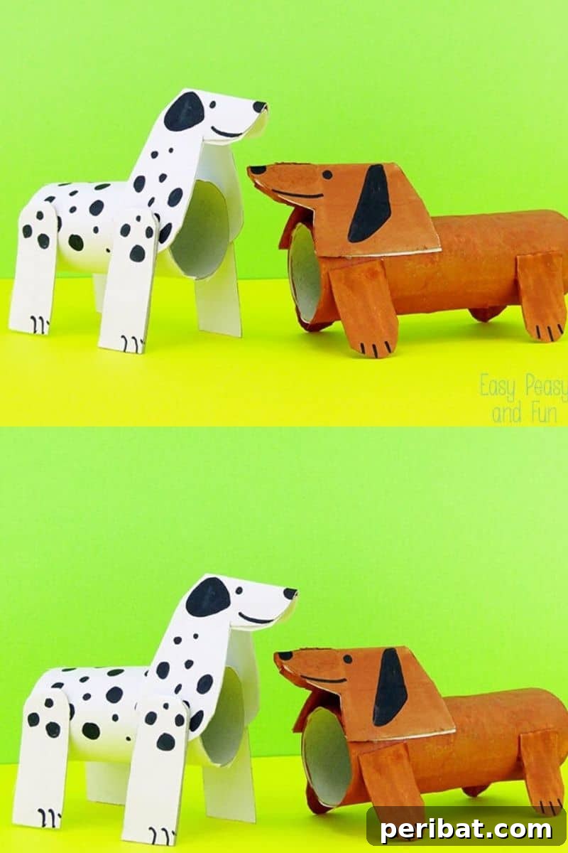 Creative Cardboard Roll Projects Kids Will Adore 25 Cute toilet paper roll dogs with distinctive ears, a fun project for dog lovers.